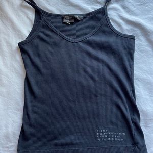 Black ribbed G-Star tank top